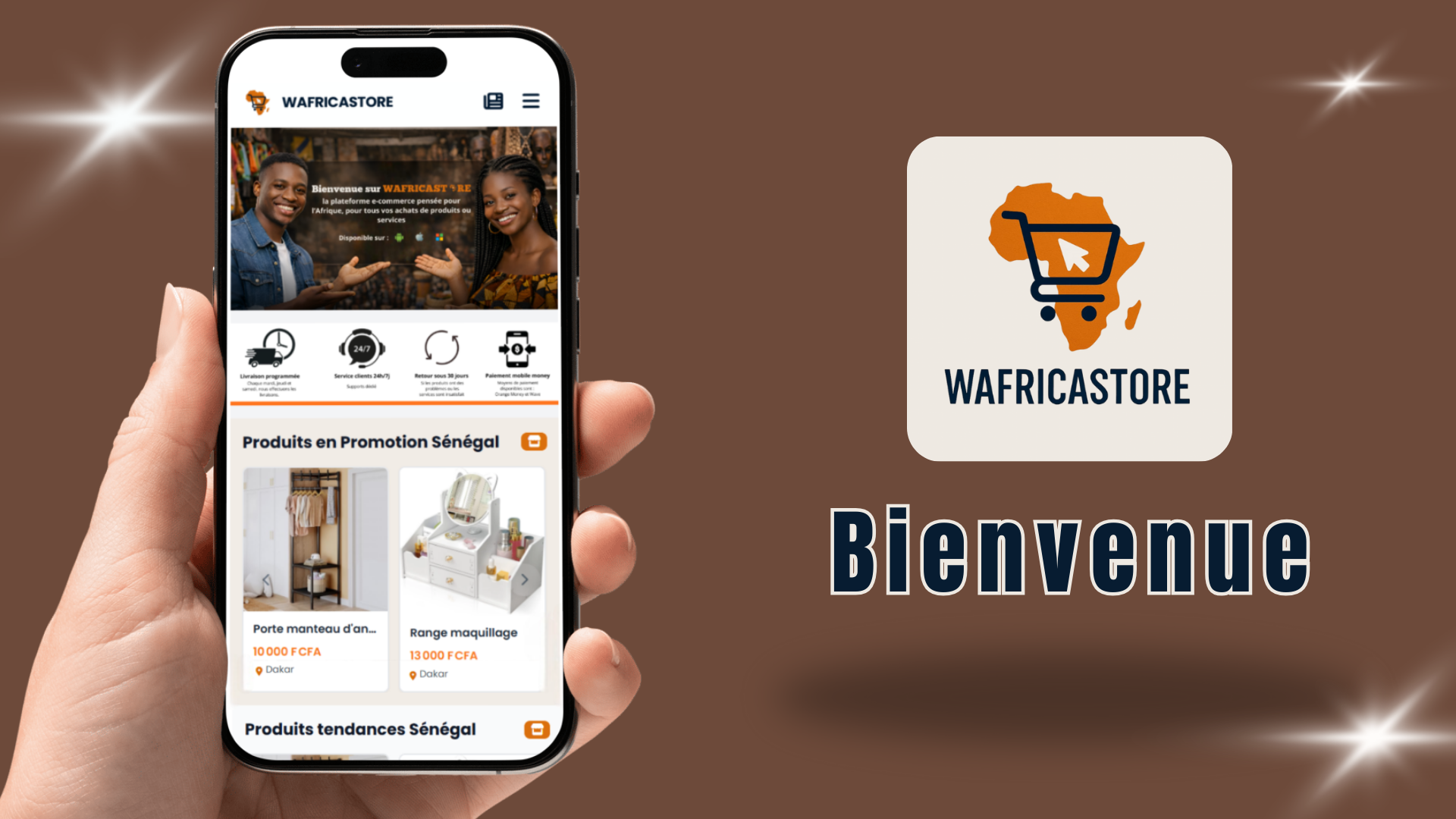 Bienvenu sur la plateforme WAFRICASTORE